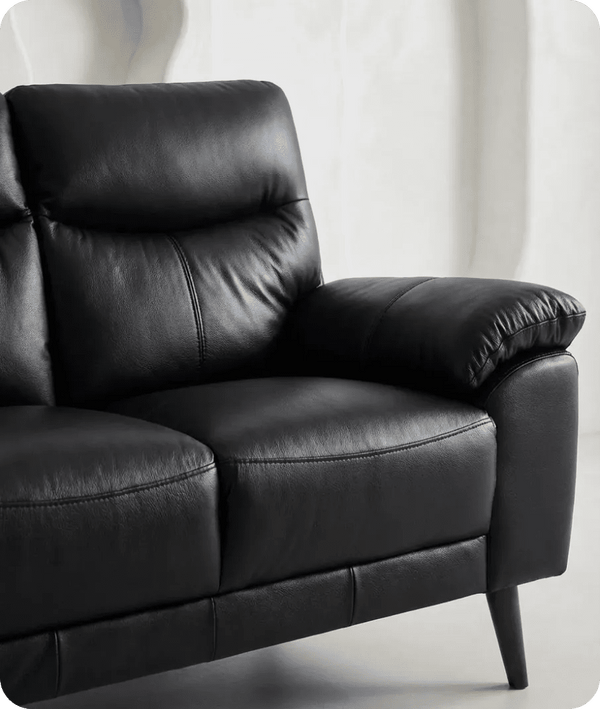ascot-black-leather-2-seater-sofa-side-view