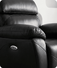 Milano Black Leather Electric Recliner Armchair