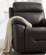 Milano Grey Leather Power Recliner Armchair