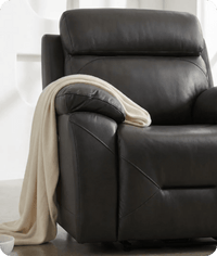 Milano Grey Leather Power Recliner Armchair