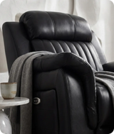 Martini Genuine Leather Black Electric Power Recliner Armchair