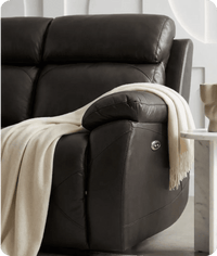 Milano Genuine Leather  Grey Electric Power Recliner 3 Seater Sofa