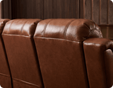 York Tan Leather 3 Seater Manual Recliner Sofa