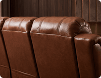 York Tan Leather 3 Seater Manual Recliner Sofa