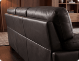 Dalmore Genuine Leather Grey 3 Seater Sofa