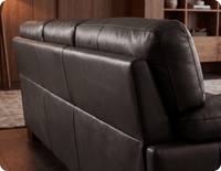 Dalmore Genuine Leather Grey 3 Seater Sofa