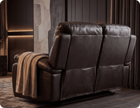 Serano Brown Leather Manual Recliner 2 Seater Sofa