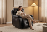 Milano Black Leather Electric Recliner Armchair