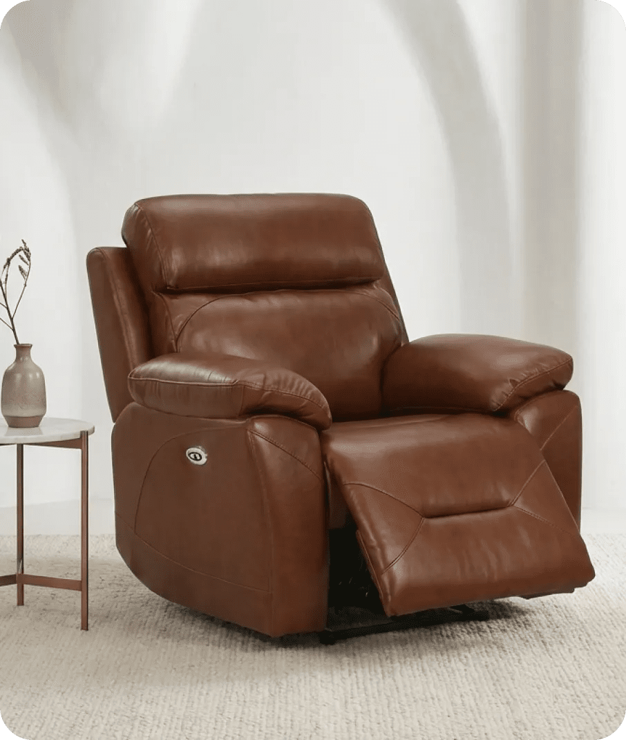 Milano Tan Power Recliner Armchair