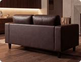 Nova Brown Leather 2 Seater Sofa