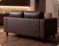 Nova Brown Leather 2 Seater Sofa