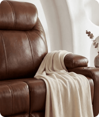Cinemax Tan Electric Leather 3 Seater Recliner Sofa With Two Cup Holders