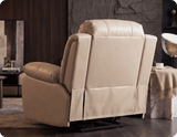 York Cream Leather Electric Recliner Chair
