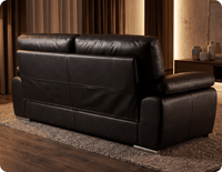 Brighton Black Leather 3 Seater Sofa Sofa