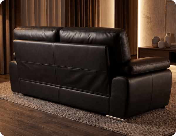Brighton Black Leather 3 Seater Sofa Sofa