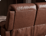 Torino Genuine Leather Tan  Electric Power Recliner 2 Seater Sofa