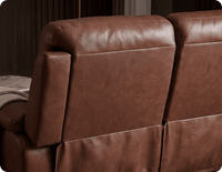 Torino Genuine Leather Tan  Electric Power Recliner 2 Seater Sofa
