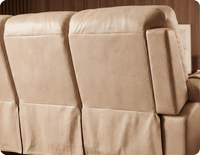 Torino Genuine Leather Cream Electric Power Recliner 3 Seater Sofa