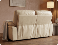 Florence Cream Leather 2 Seater Sofa