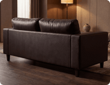 Nova Brown Leather 3 Seater Sofa