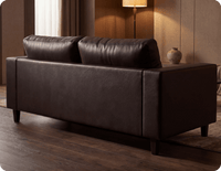 Nova Brown Leather 3 Seater Sofa