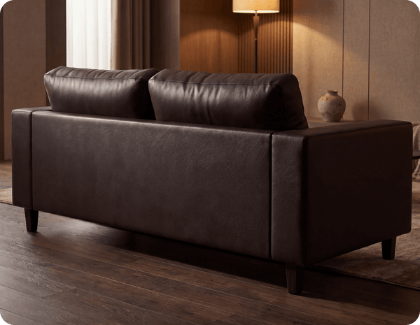 Nova Brown Leather 3 Seater Sofa