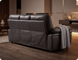 Florence Grey Leather 3 Seater Sofa