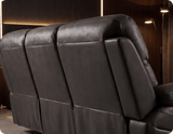 Torino Genuine Leather Grey Electric Power Recliner 3 Seater Sofa