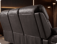 Torino Genuine Leather Grey Electric Power Recliner 3 Seater Sofa