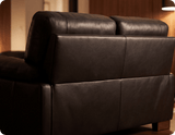 Dalmore Genuine Leather Black 2 Seater Sofa