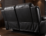 York Black Leather Electric Recliner 2 Seater Sofa