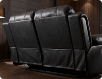 York Black Leather Electric Recliner 2 Seater Sofa