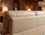 Dalmore Genuine Leather Cream 2 Seater Sofa