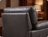 Dalmore Genuine Leather Grey Armchair