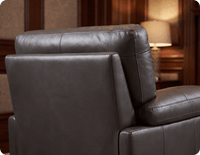 Dalmore Genuine Leather Grey Armchair