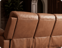 Torino Genuine Leather Caramel Electric Power Recliner 3 Seater Sofa