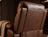 Torino Genuine Leather Tan Electric Power Recliner Armchair