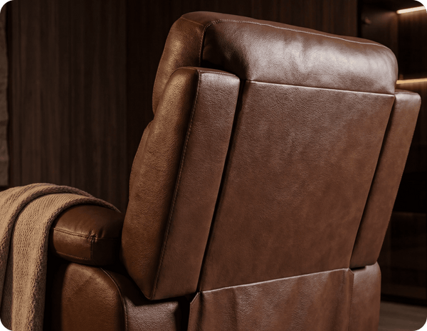 Torino Genuine Leather Tan Electric Power Recliner Armchair