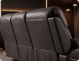 Torino Genuine Leather Grey Electric Power Recliner 3 Seater Sofa