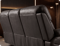 Torino Genuine Leather Grey Electric Power Recliner 3 Seater Sofa