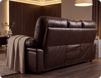 Florence Brown Leather 3 Seater Sofa
