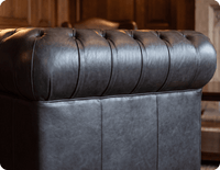 Chesterfield Grey Leather Antique Armchair