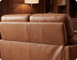 Dalmore Genuine Leather Caramel 2 Seater Sofa