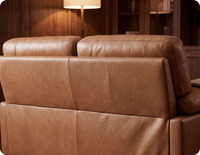 Dalmore Genuine Leather Caramel 2 Seater Sofa