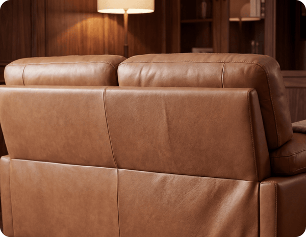 Dalmore Genuine Leather Caramel 2 Seater Sofa