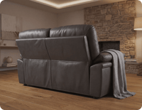 Florence Grey Leather 2 Seater Sofa