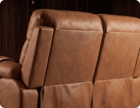 Torino Genuine Leather Caramel Electric Power Recliner 2 Seater Sofa
