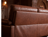 Dalmore Genuine Leather Tan 2 Seater Sofa