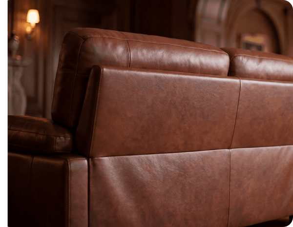 Dalmore Genuine Leather Tan 2 Seater Sofa