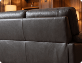 Dalmore Genuine Leather Grey 2 Seater Sofa